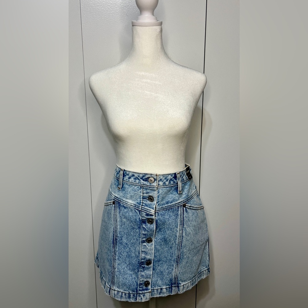 Abercrombie & Fitch Denim Jean Button Skirt